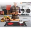 Electric Cooktop 2 Burner Ceramic Heating Countertop Built in Electric Stove Top with Touch Control Timer for Kitchen 6