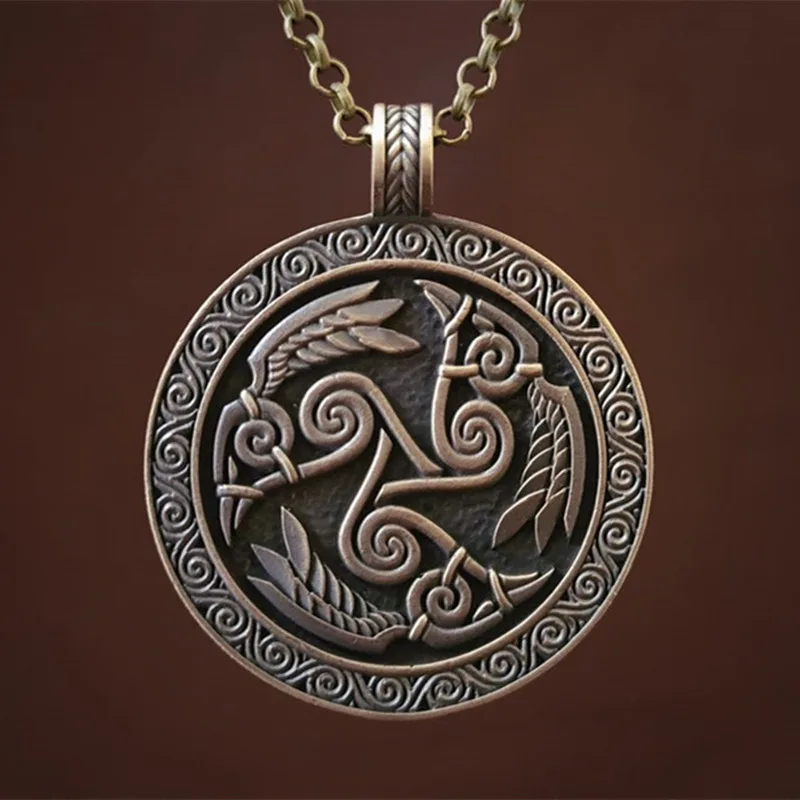

Norse Mythology New Retro Totem Bird Rune Personalities Originality Pendant Necklace Fashion Women Men Ornament Jewelry Gifts