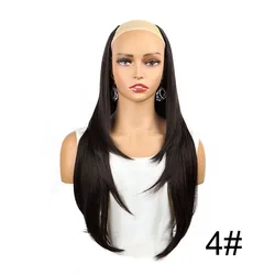 22-Inch V-Shaped Layered Long Straight Hair Extension - Invisible Synthetic Hairpiece (4)