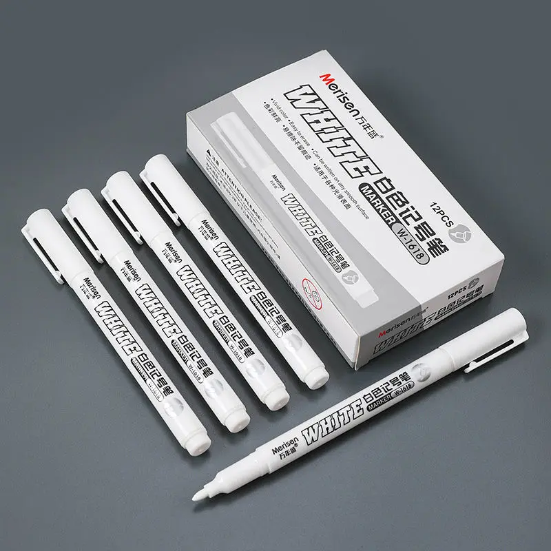 2/3/5 Pcs White Marker Pens 2.0mm Oily Waterproof White Gel Pen DIY Graffiti Sketching Markers Stationery Wrting School Supplies 3