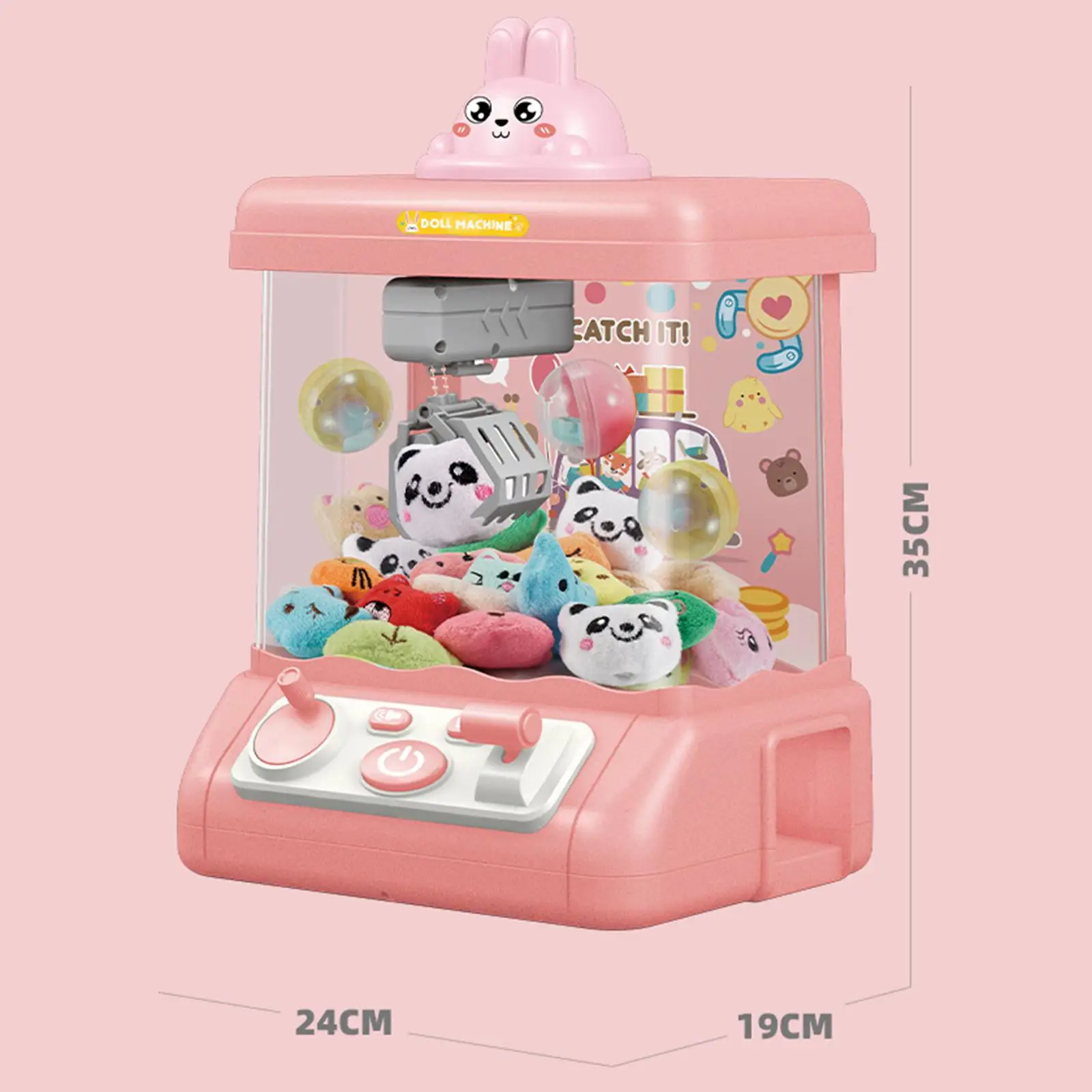 Household Claw Machine with Music and Lighting Gift Electronic Arcade Game Doll