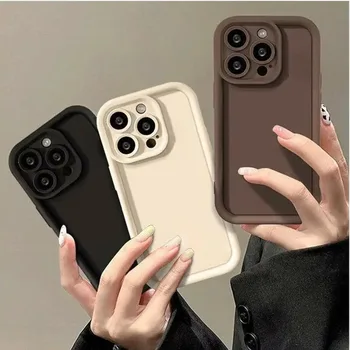 Custodia per telefono color caramella per iPhone 16 promax 15 14 Pro Max 13 12 mini 11 X Xs XR 7 8 Plus 6s 5 SE Custodia morbida in silicone antiurto