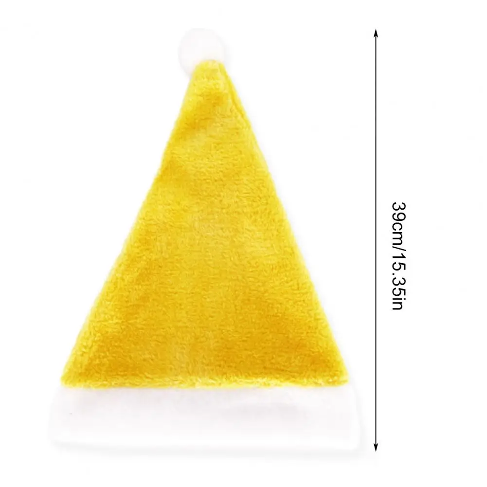 New Year Santa Hat for Women Men Plush Velvet Christmas Hat Soft Holiday Dress-up Party Children Christmas Cap