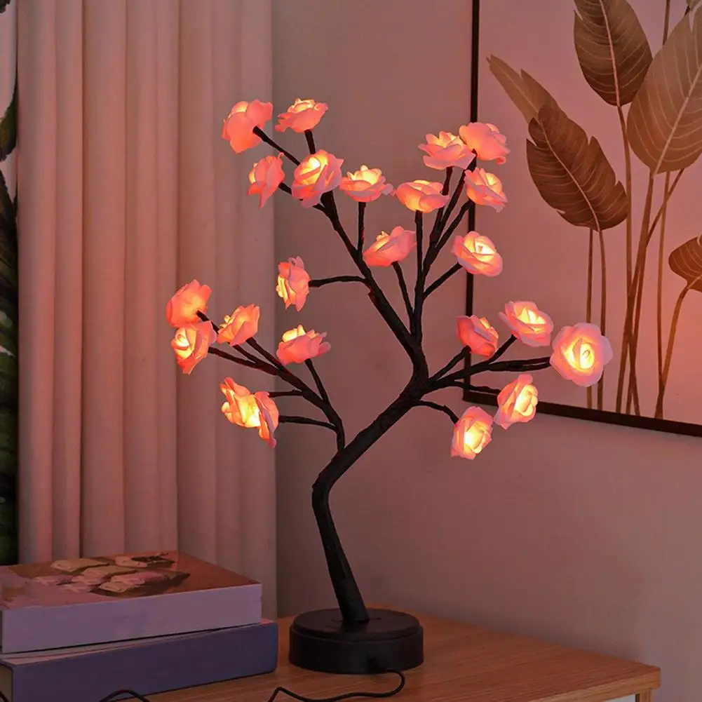 

Rose Tree Light Realistic Led Rose Tree Lamp with Soft Low-power Consumption Usb Operated Desktop Decoration for A Cozy Usb