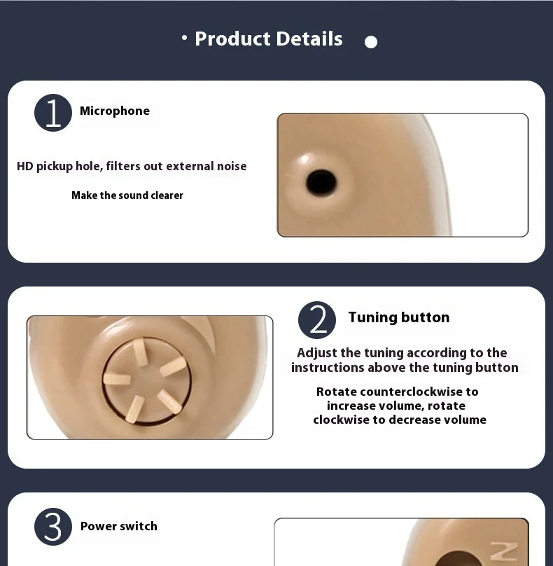 1 Pcs Wireless Rechargeable Hearing Aid Digital Chip Invisible Professional Soun
