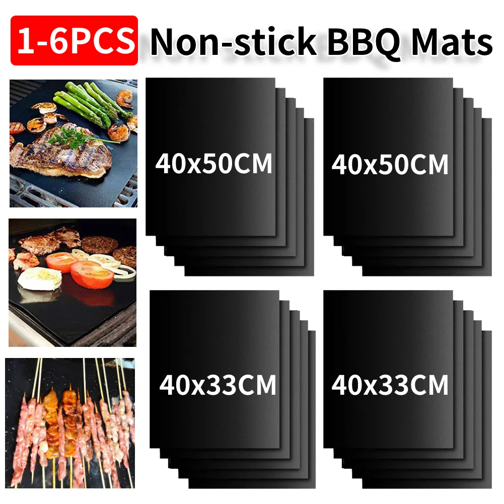 16pcsBBQGrillMatNonstickMatHeatResistantGrillMatOutdoor