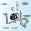 Seafrogs Aluminum Alloy TG-7 Waterproof Camera Case For Olympus TG7 Professional Scuba Diving 100m/328FT Camera Protective Cover 4