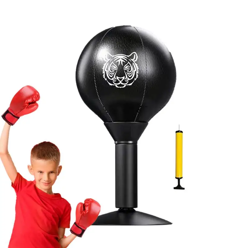 Sacco Da Boxe Antistress Soft Pu Leather Desktop Boxing Con Ventosa Creative Desk Boxing Punch Ball Multifunzionale