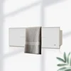 220V Electric Towel Warmer White Clothes Towels Dryer Towel Rack Rail Constant Temperature 1
