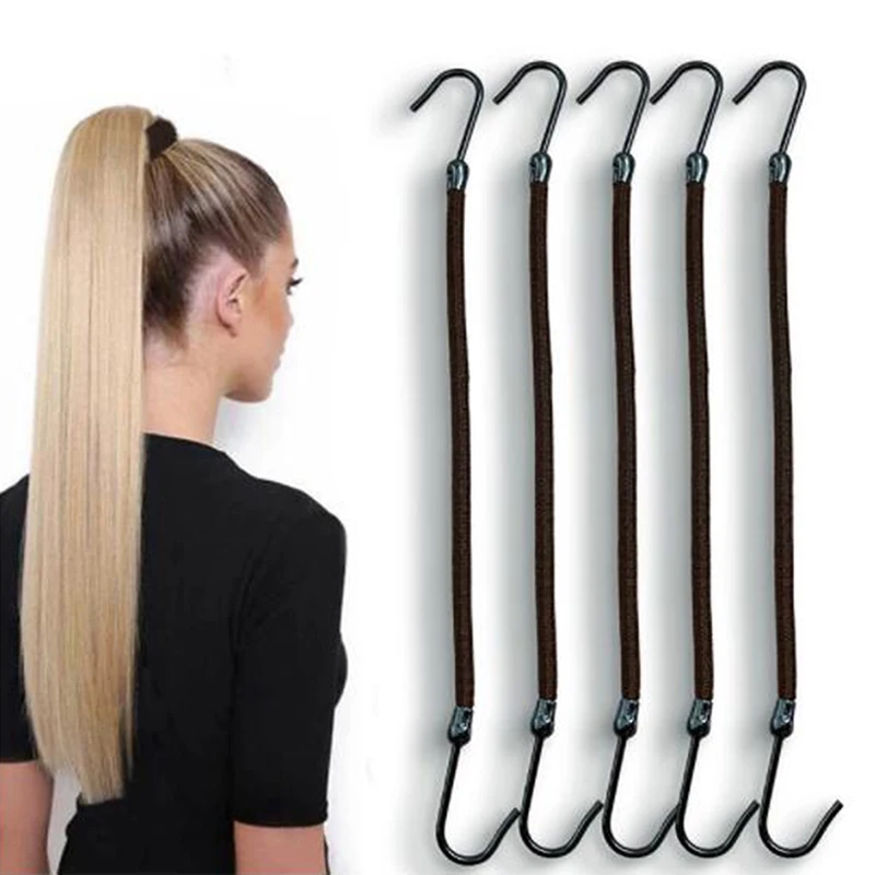 20Pcs/lot Elastic Clips Ponytail Hooks Headband Rubber Bands Hair Braid Thick/Curly Hair Styling