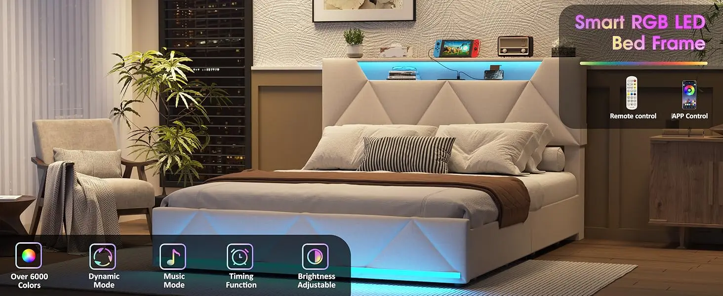 led bed frame