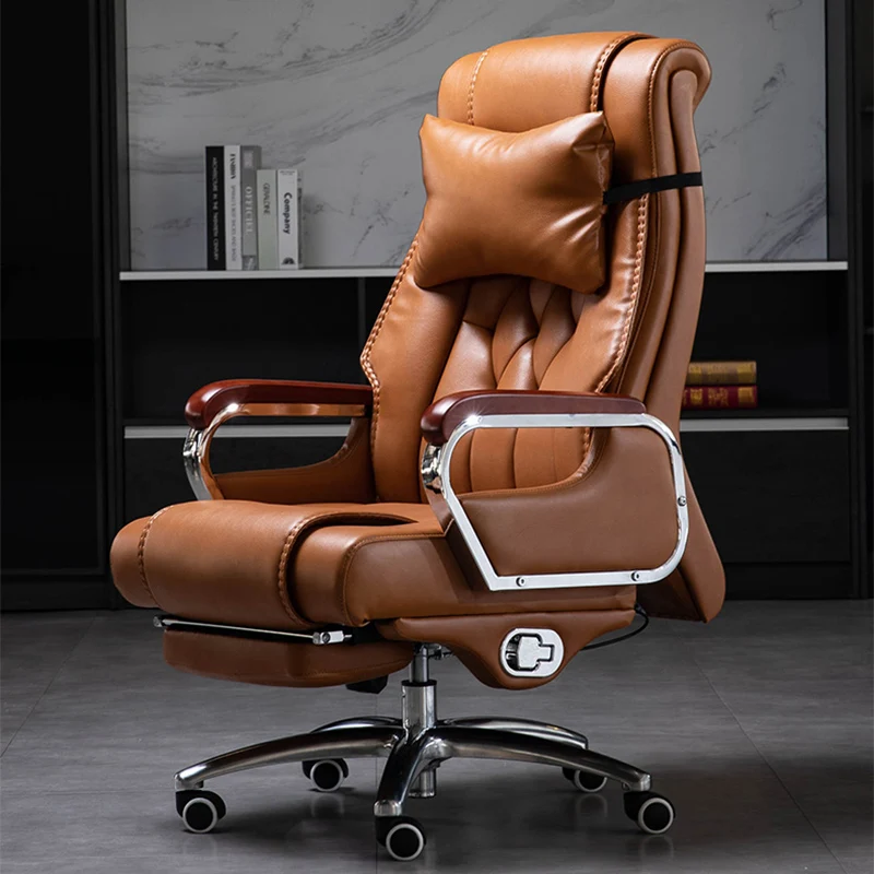 Pillow Neck Support Wheels Office Chair Lumbar Back Executive Lounge Work Chair Footrest Comfortable Silla Plegable Furniture executive back cushion office chair wheels modern pillow soft footrest work chair recliner lazy silla plegable office furniture