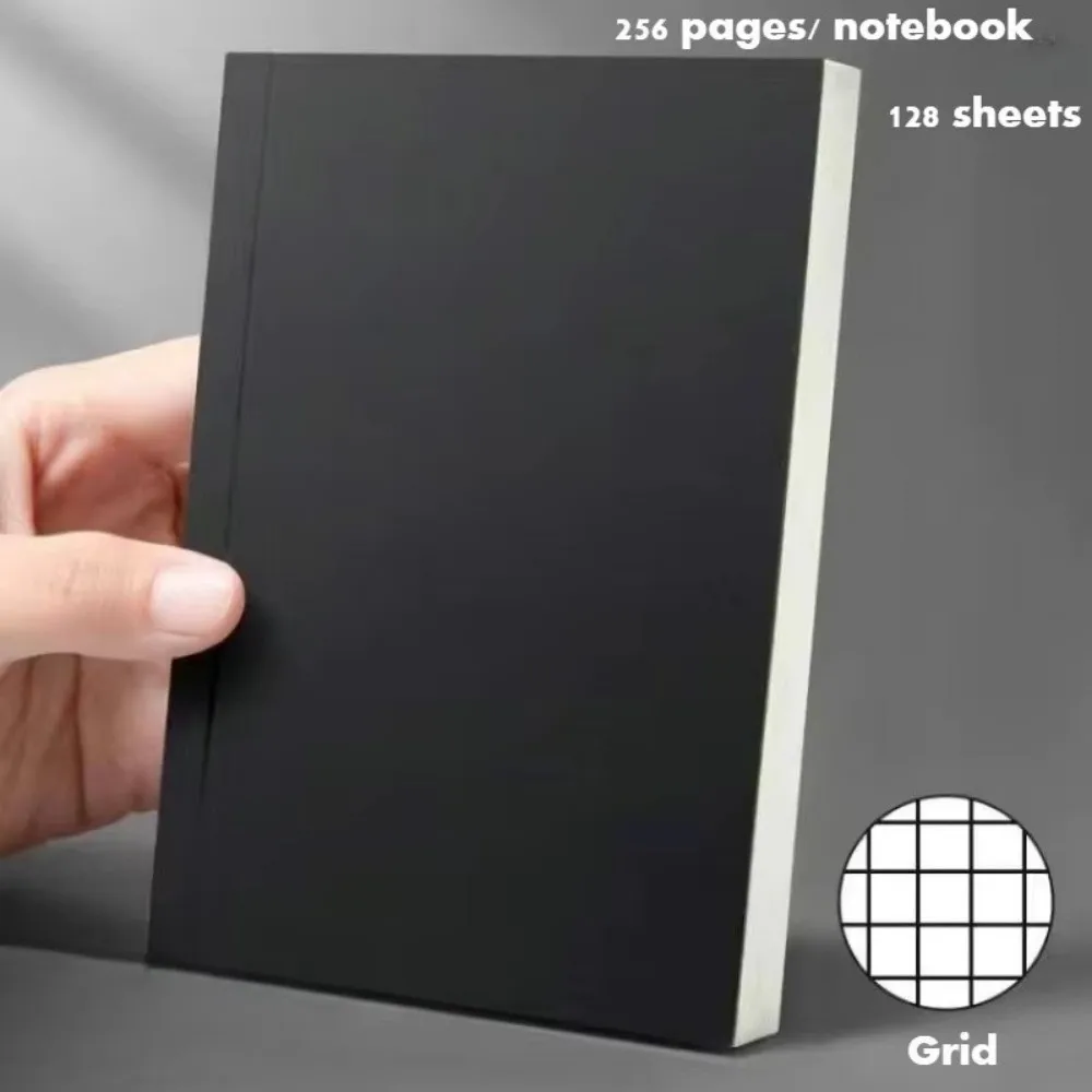 Neues Taschen-A6-Notizbuch 256 Seiten 128 Blatt Verstärktes Kleines Notizbuch Liniert Blanko Kariert Kraftpapier-Umschlag Notizheft – Detail 11