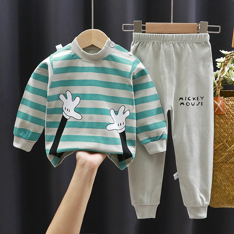 Children Cotton Underwear Two-piece Set Autumn Winter Pajamas Loungewear children clothes children underwear suits