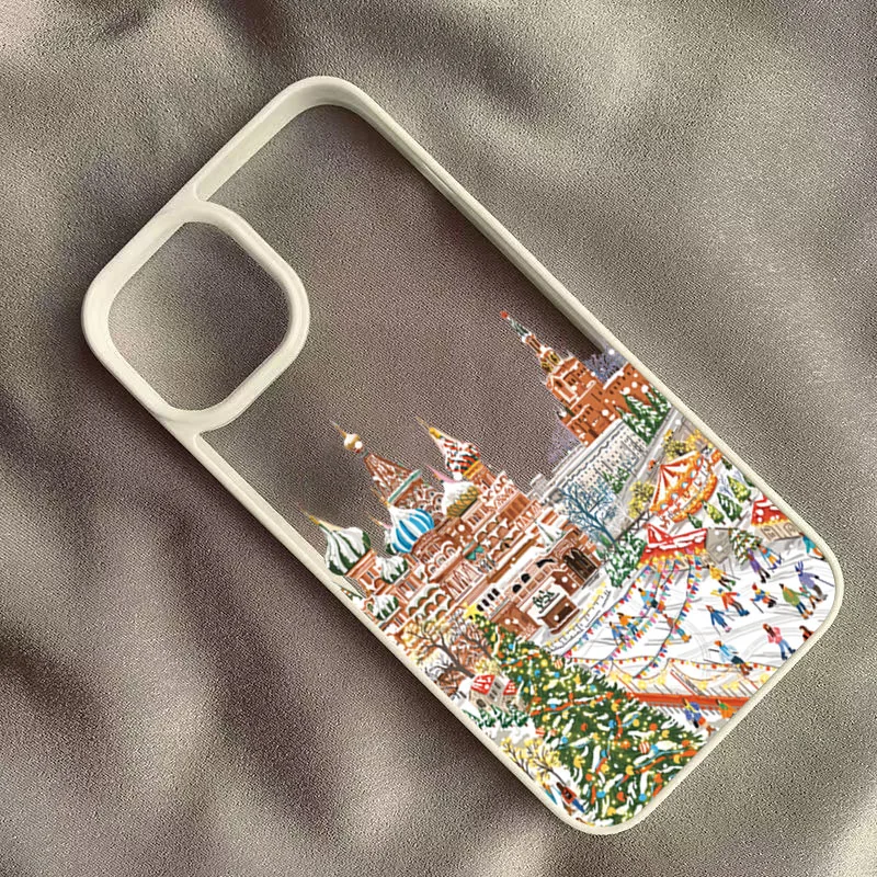 Festive Christmas Street Scenery Phone Case Cover