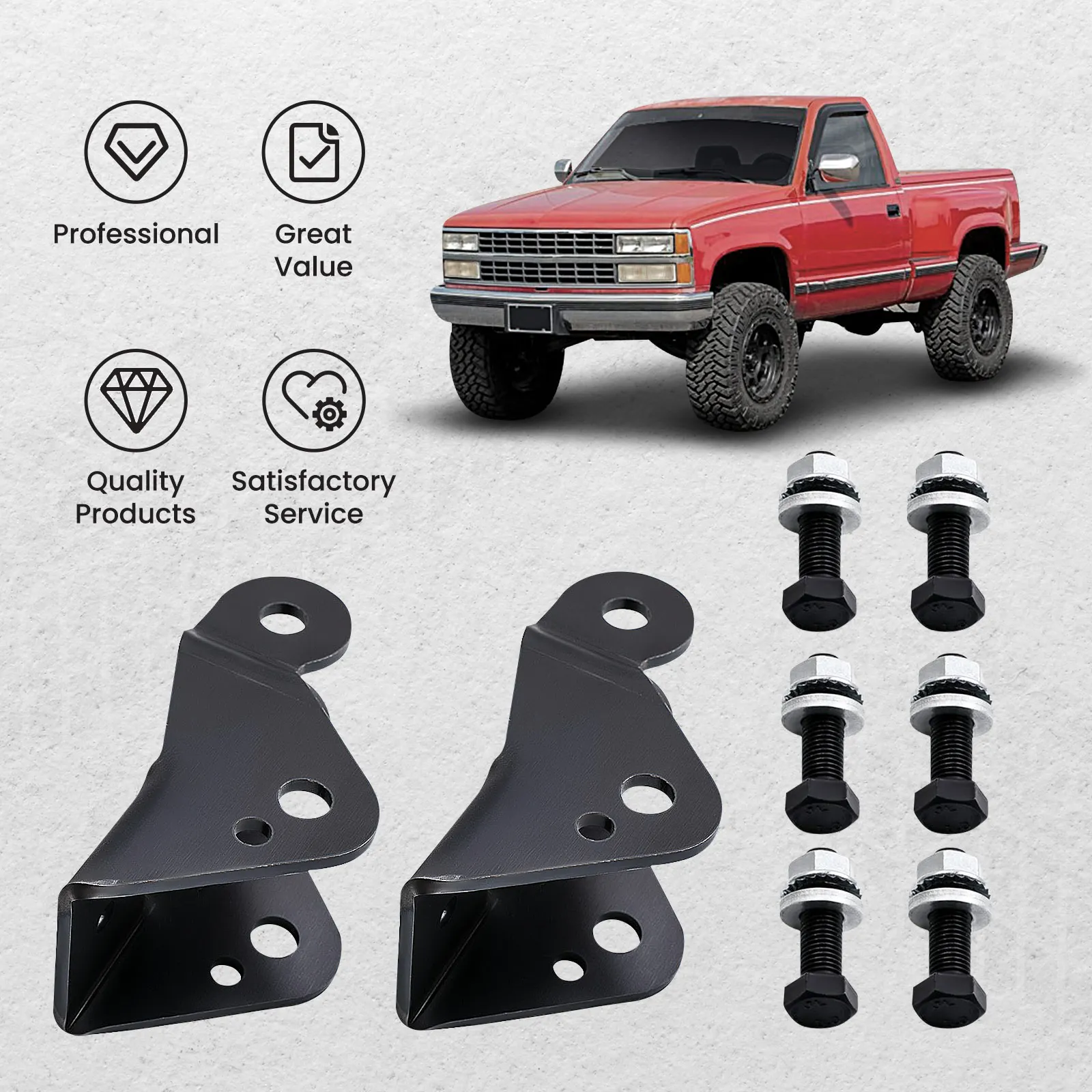 GMC 시에라 C1500 픽업용 충격 익스텐더, 2WD 1988-1998 리프트 레벨링 키트