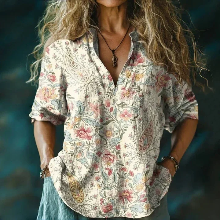 Nives Blouse Vintage Imprimée