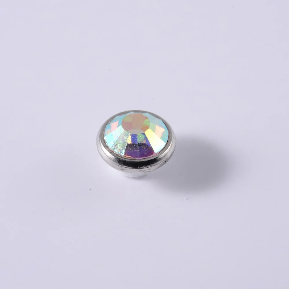 thumbnail image 1 of pieza de acero quirúrgico con ancla dérmica de cristal de circonia cúbica, microancla dérmica, piercings para la piel, joyería corporal, 1 of 5