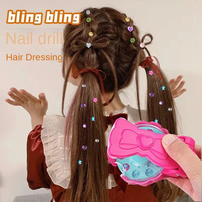 

Волшебная машинка, алмазный инструмент, патчи для волос для девочек, игрушки для семьи, Blingbling, автоматические аксессуары для волос, сверла, красивые модные игрушки для детей