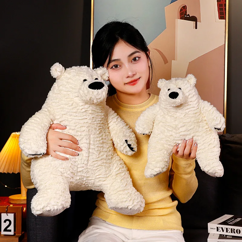 

1pc 30/50cm Lovely Fluffy Stuffed White Bear Toys Pillow Room Sofa Bed Cushion Plush Polar Bear Dolls Kids Sleep Appease Gift