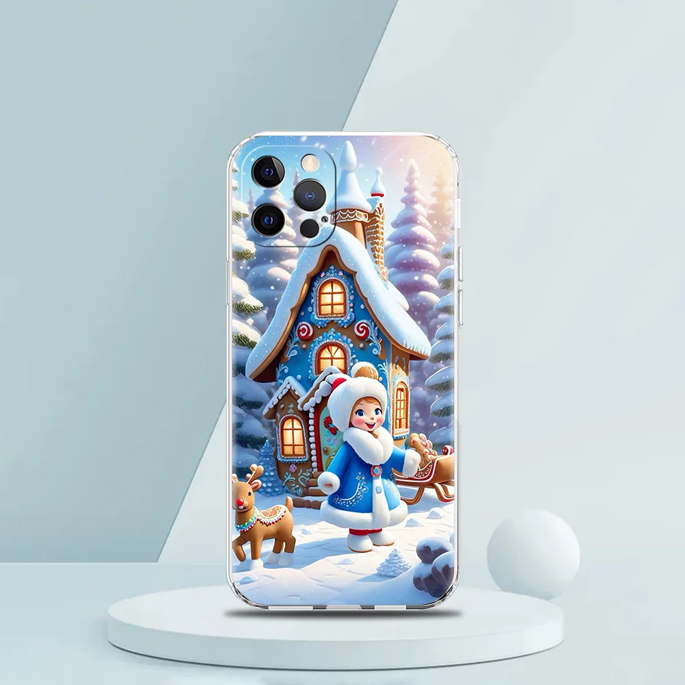 Neujahr Weihnachten weiche transparente Handyhülle für iPhone 16 15 14 13 12 11 Pro Max XR 8 7 Plus XS Max stoßfeste Hülle – Detail 5