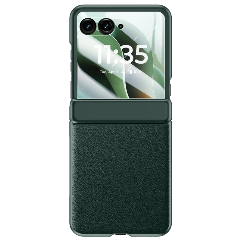 Luxury Electroplating Matte Leather Folding Case with Mirror Film and Shockproof Protection