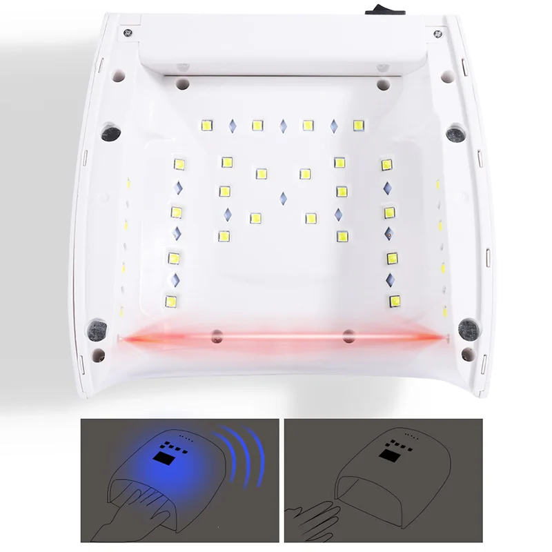 Lampada UV per unghie ricaricabile 48W Lampada per unghie in gel senza fili per manicure e pedicure Lampada UV per unghie a LED senza fili_voghion.com