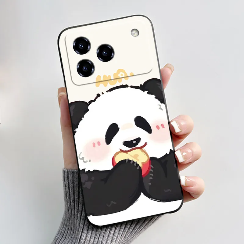 Cute Love Rabbit Cartoon Black Soft Silicone Protective Phone Case