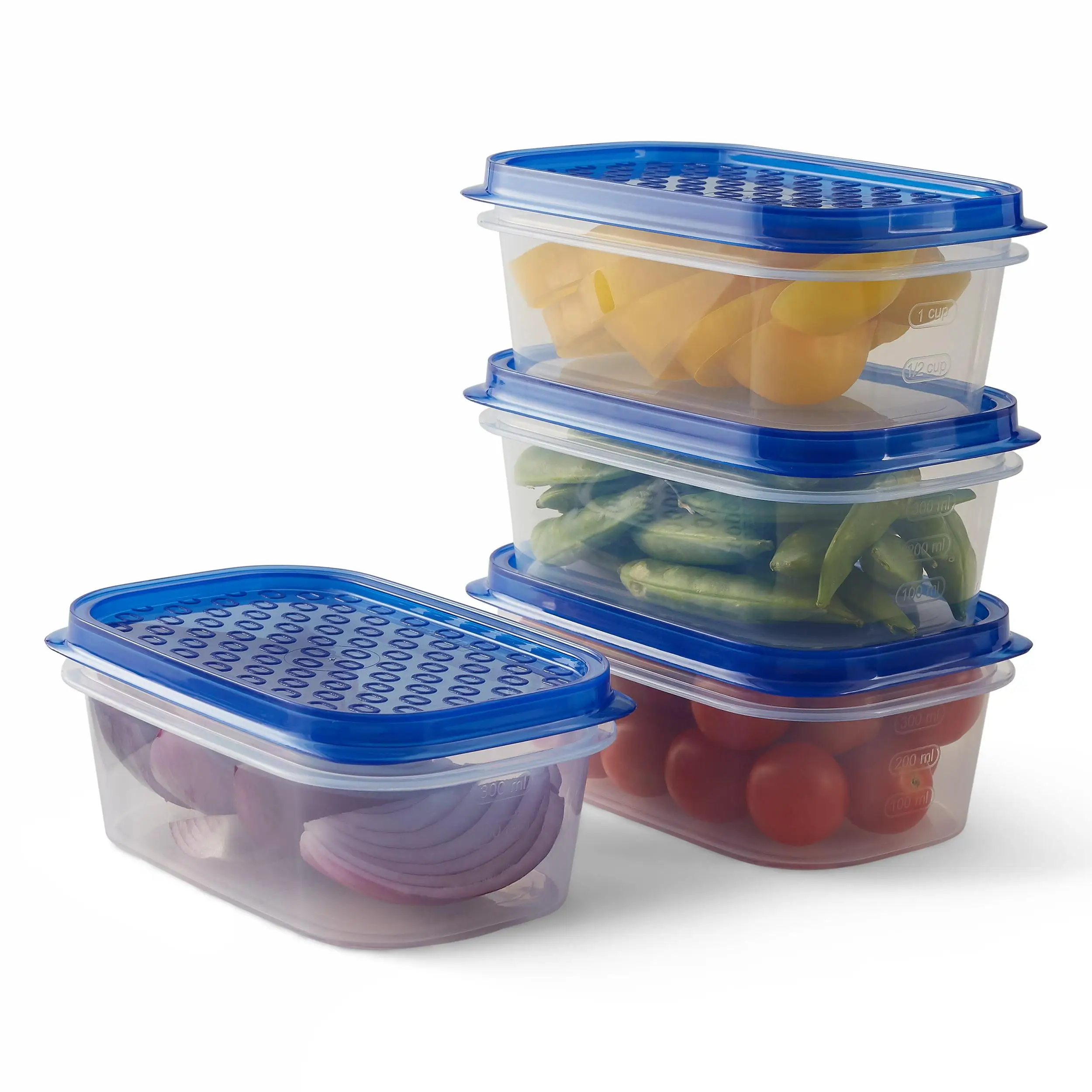 Mainstays 2 Cup Food Storage Container with Lid, 4 Pack, 8 Pieces -  AliExpress