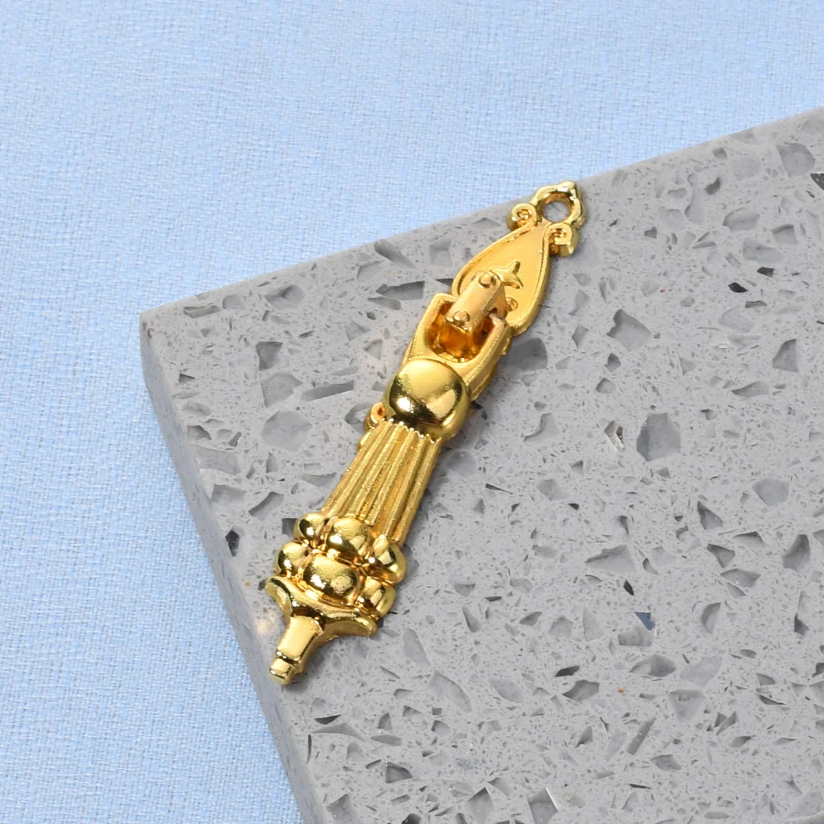 Imitation gold zinc alloy antique cabinet door drawer small wooden gift box decorative single hole handle