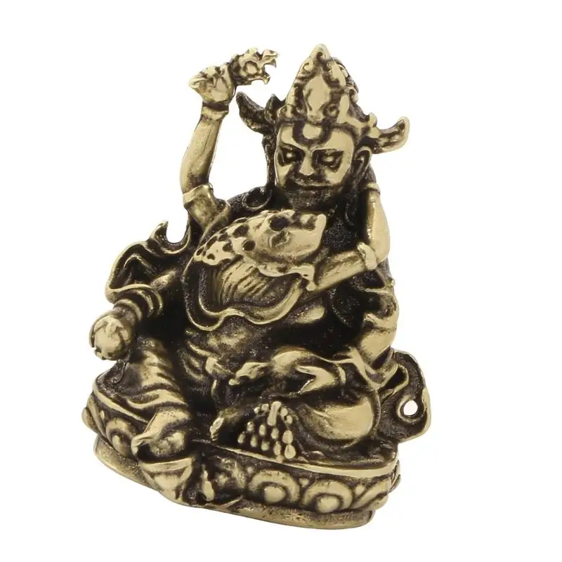 Traditionelle tibetische spirituelle Doppelfigur aus handgefertigtem Metall zum Aufhängen zur Dekoration Ihres Zuhauses und D2RD – Detail 8