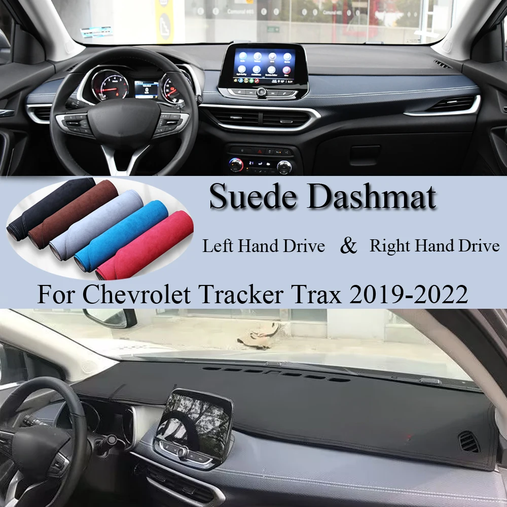 

For Chevrolet Tracker Trax 2019 2020 2021 2022 Suede Leather Dashmat Dash Mat Cover Dashboard Pad Anti-sun Carpet Car Accessory