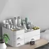 1pc Large Capacity Makeup Organizer for Vanity Desk Organizer with Drawers for Cosmetics, Lipsticks, Jewelry，Care Skincare 2