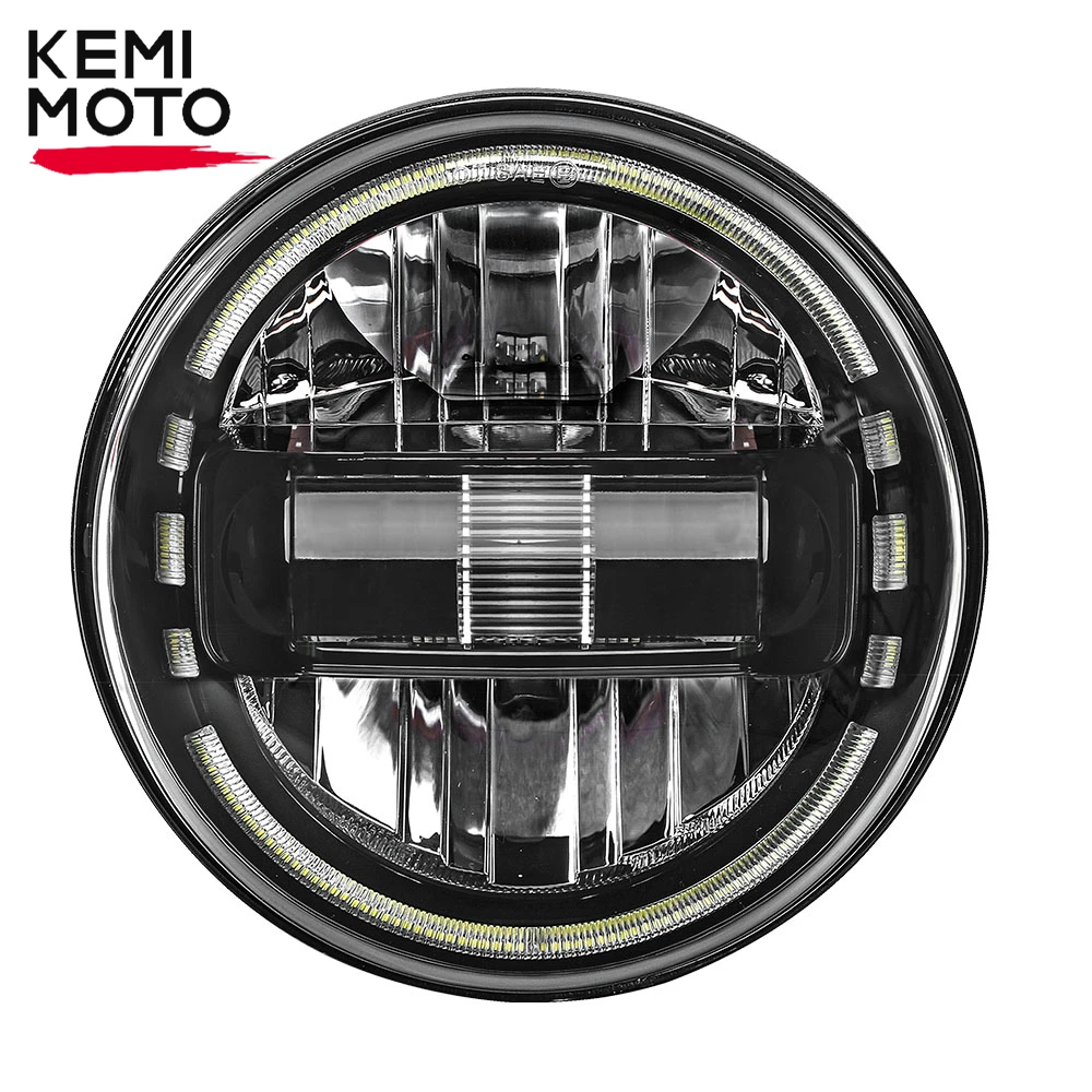 

7 Inch LED Motorcycle Headlights H4 IP67 Waterproof 60W Motorcycle LED Lamp High Low Beam DRL Amber Turn Signal For Softail Slim