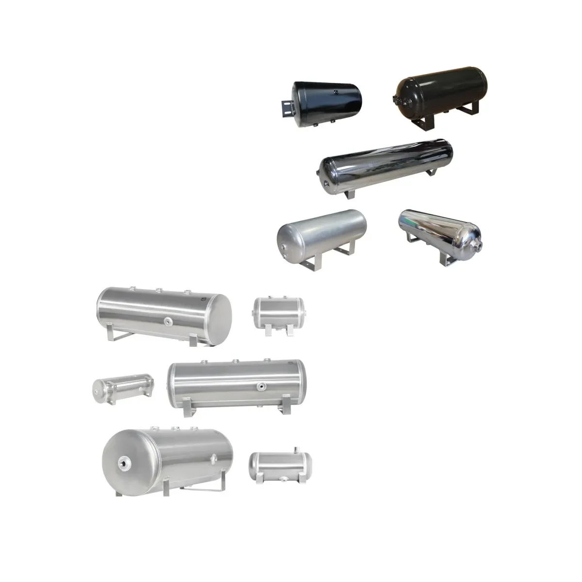 Parti E Accessori Per Camion Cilindro Pneumatico 2 Porte Serbatoio Aria Freno In Alluminio Per Camion Tanque De Aire Para Frenos Camion