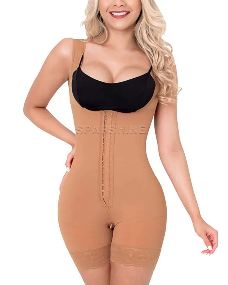 Women Sexy Open Bust Sleeveless Shapewear High Waist Slimming Shaping With Hooks Butt Lifting Flat Abdomen Effect