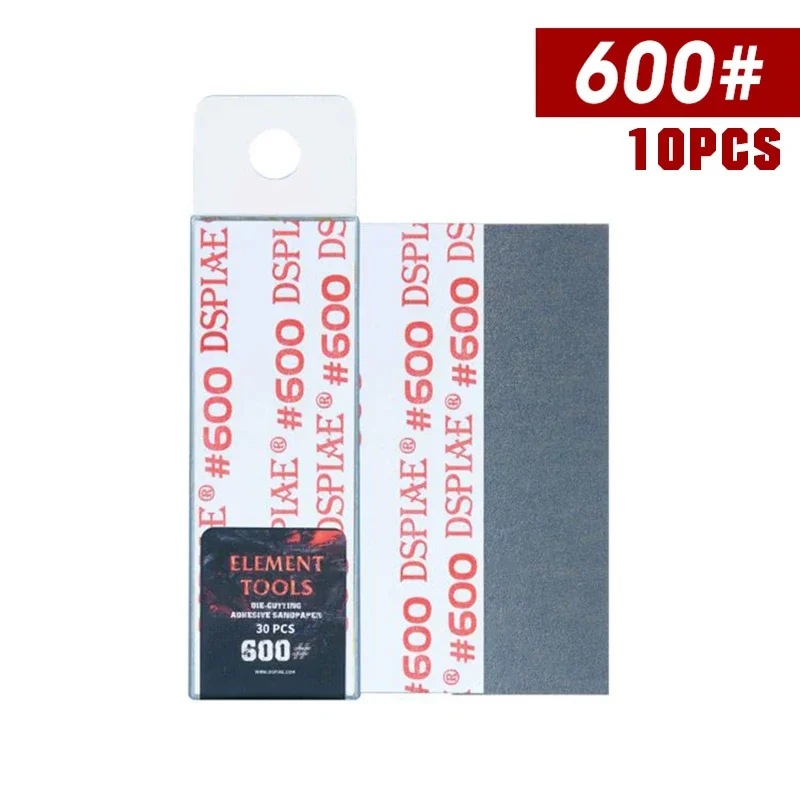 10Pcs DSPIAE Wsp Element Tools Die-Cutting Adhesive Sandpaper 75*25mm Adhesives Sealers Sandpaper For model hobby tool 3