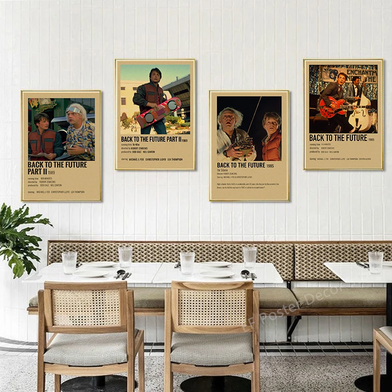 Description Picture 5 of itemBack To The Future Movie Posters Home Room Cinema Decor Painting Vintage Kraft Paper Prints Classic Film Poster Art Wall Picture