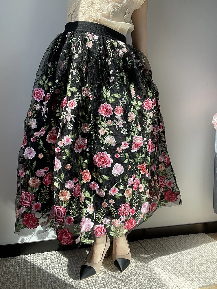 Falda Blusa Negra Con Flores Rojas Falda Negra Con Blusa Roja Top