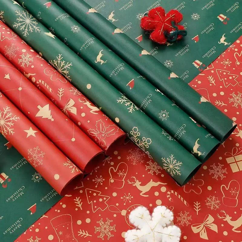 Wrapping Paper Roll Christmas Kraft Paper  Christmas Wrapping Paper  Clearance - Craft Paper - Aliexpress