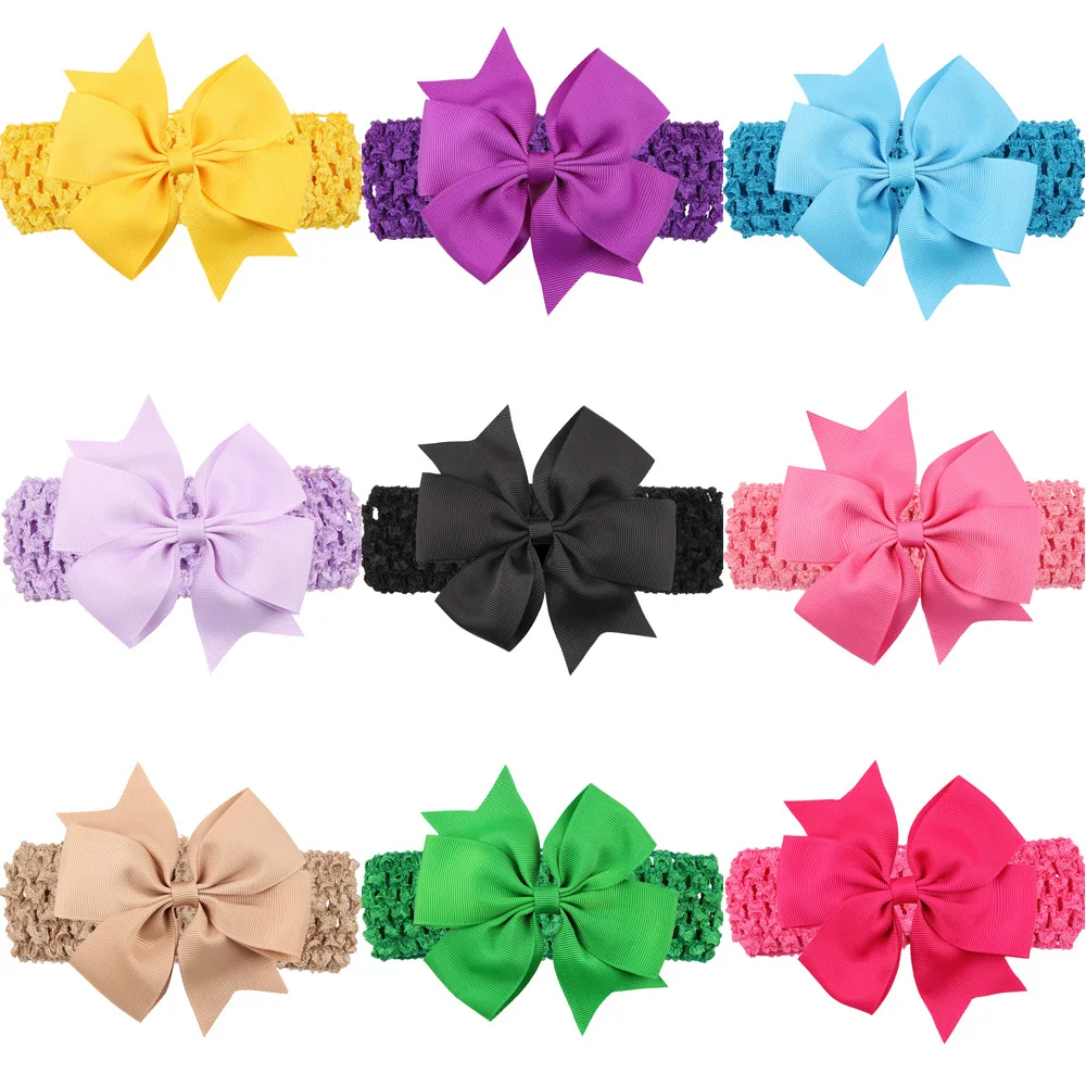 baby girl headband Infant hair accessories newborn Headwear Christmas Gift Toddlers bandage Ribbon Bowknot bows Soft Elastic
