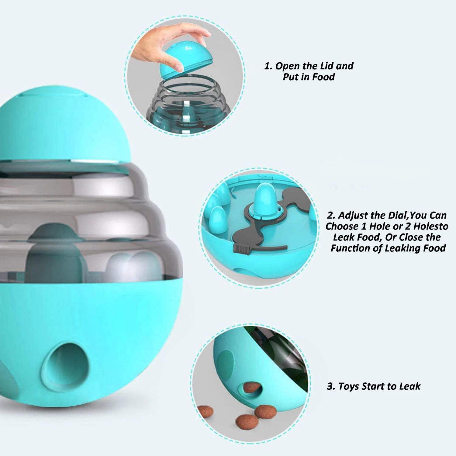 Interactive Pet Food Dispenser and IQ Training Toy