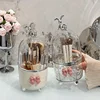 All-in-One Rotating Makeup Organizer - Clear Plastic Dustproof Cosmetic Storage - Lipstick Brushes & Accessories 6
