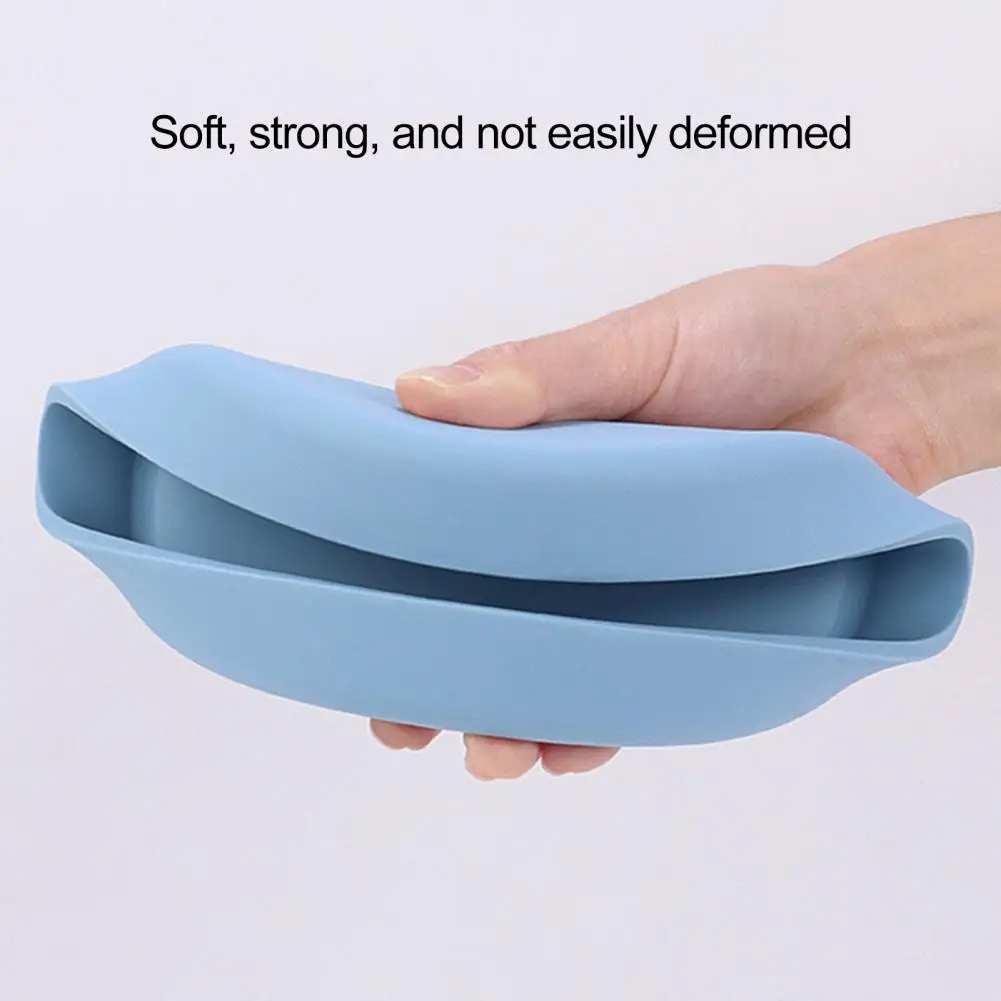 Microwaveable Children Tableware Set Versatile Silicone Children's Tableware Set Heat-resistant Round Pan Bowl for Home Dining