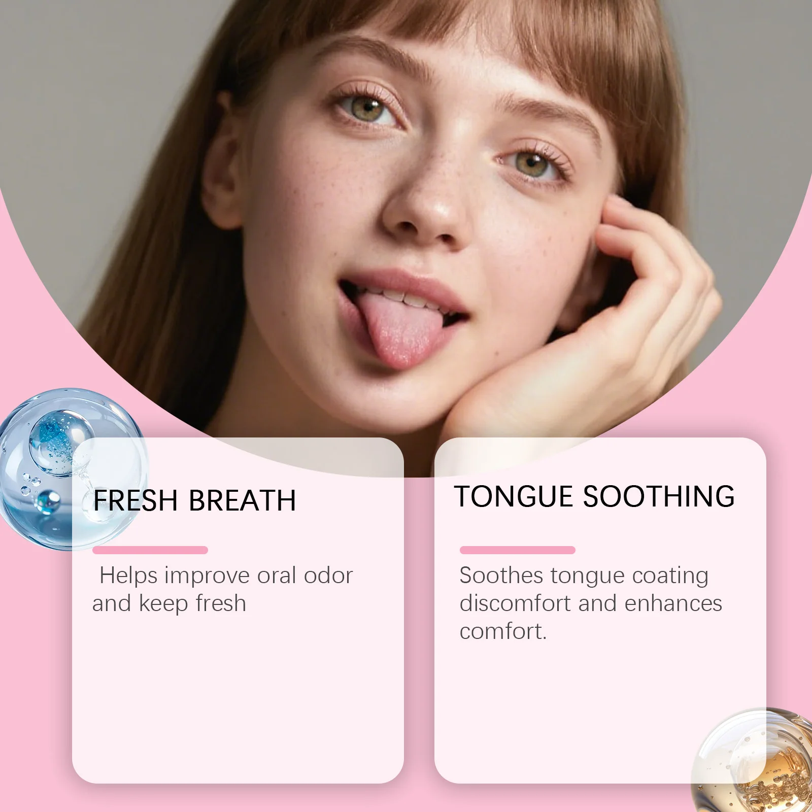 2-in-1 Tongue Coating Cleaning Kit-An Oral Care Kit for Cleaning Tongue Coating, Freshening Bad Breath &Maintaining Oral Hygiene