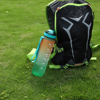 1000ml Sports Water Bottle High Temperature Resistant Straw Cup Frosted Water Cup Plastic Cup with Time Scale Drinking Cup 5