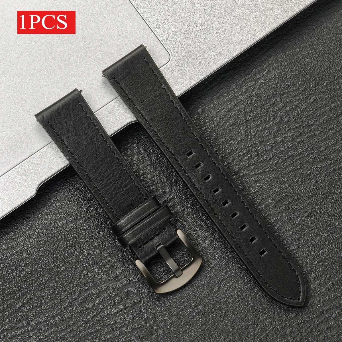 Premium 2-Piece 20mm Leather Breathe Strap Set - Universal Watchband Collection