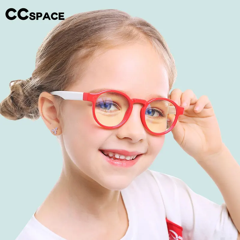55247 Soft Silicone Anti Blue Glasses Frames Children Optical Fashion Kids Computer Eyeglasses Protect Vision Random Deformation