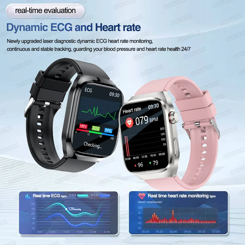 2025 New Body Health analysis Smart Watch Men Precise ECG Blood pressure Clock Blood lipids Uric acid Sport Call Ms. Smartwatch