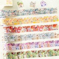 Mr. Paper 50 Sheets/Bag Colourful Dream Town Series Shaped Tape DIY Handbook Book Decoration Stickers Stationery Stickers 1